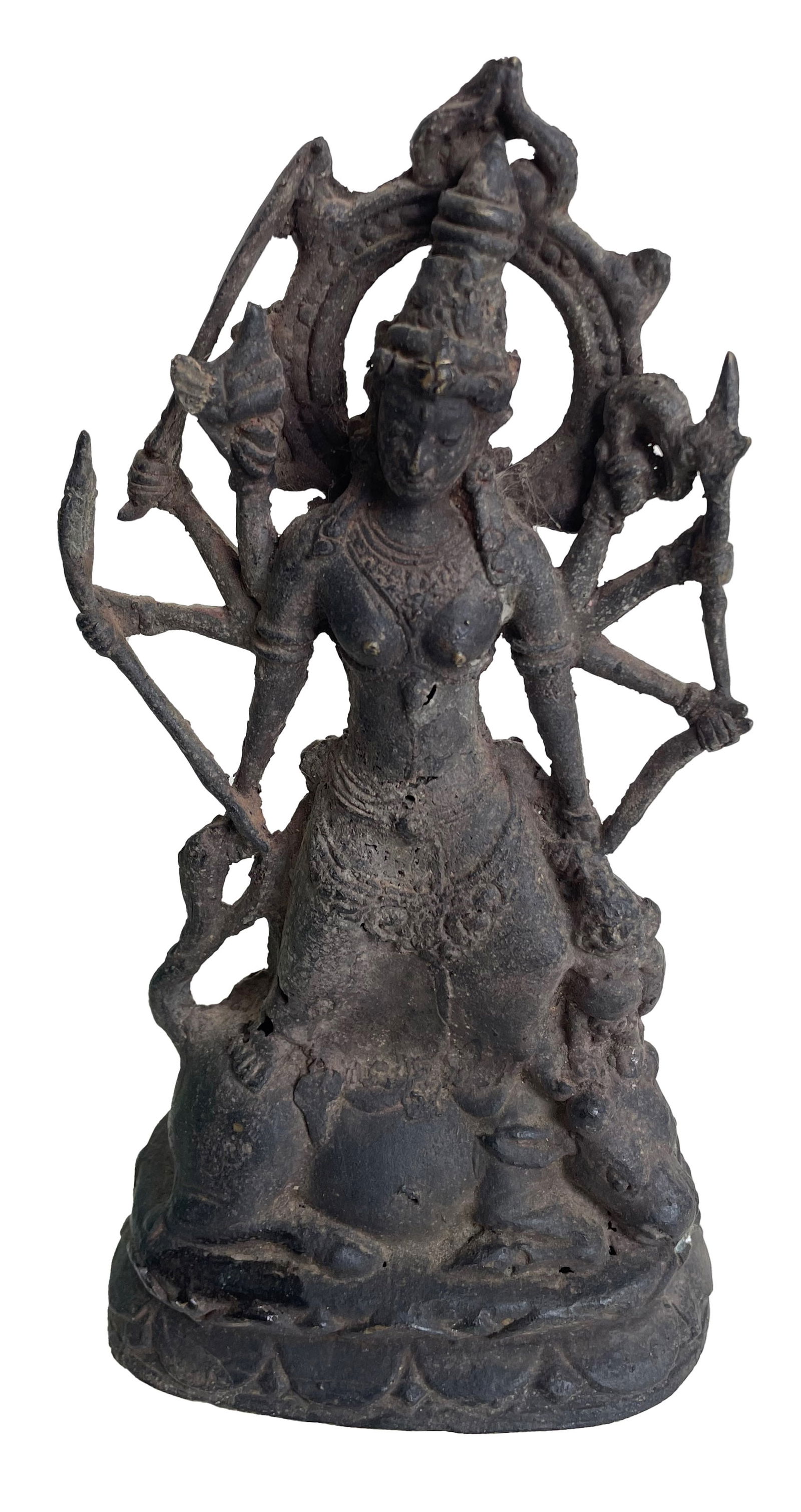 Antique Hindu Cast Bronze Goddess (1 of 3)
