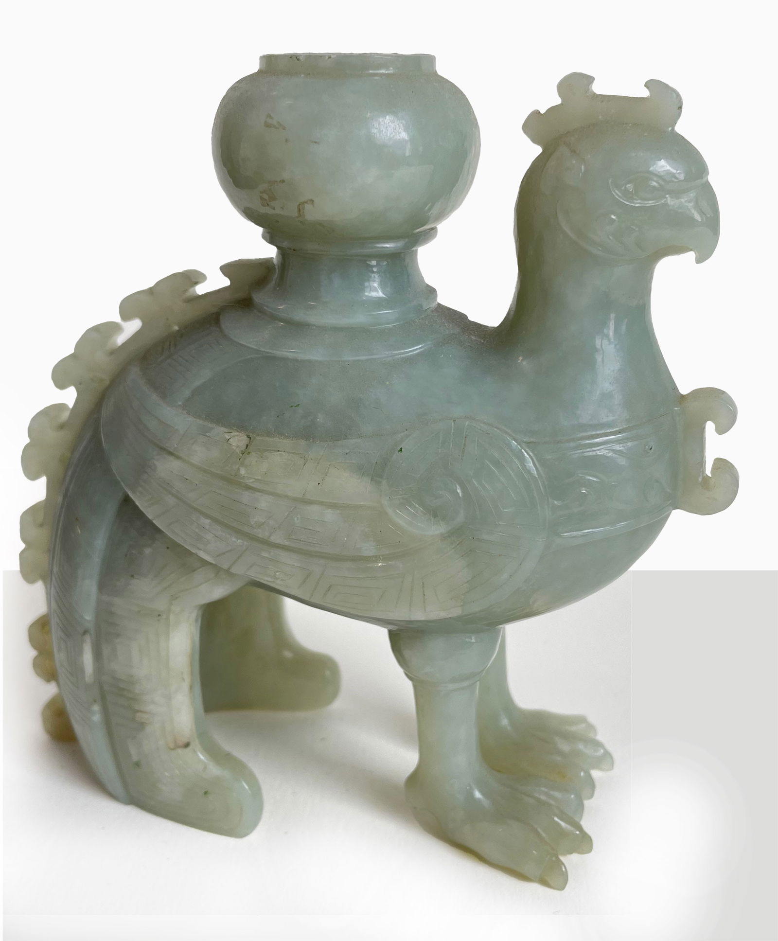 Chinese Celedon Nephrite ‘Mythical Bird’ (1 of 4)