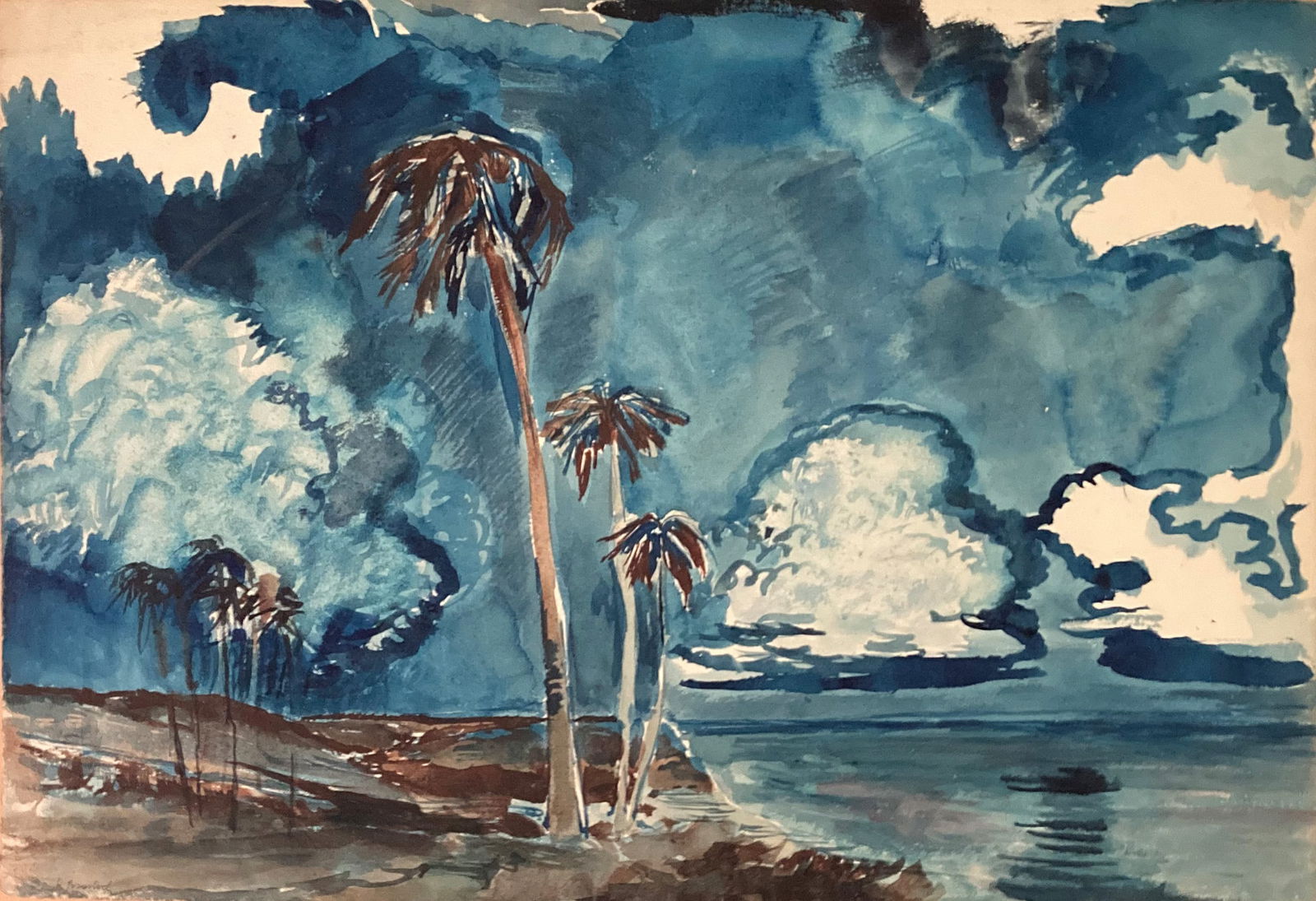 Watercolor, Konstanty Brandel (Polish, 1880 - 1970), Landscape (1 of 3)