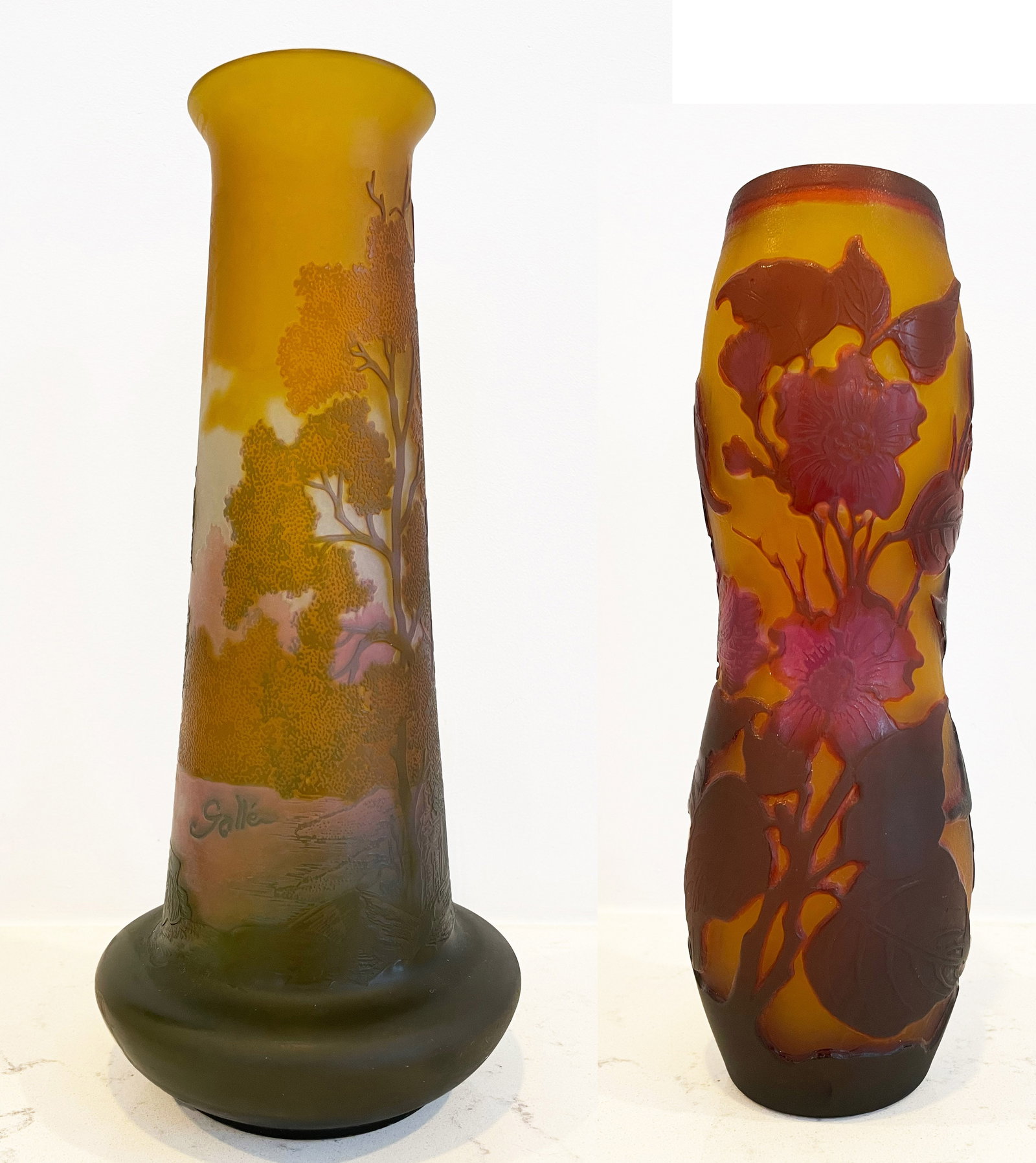 (2) Cameo Vases, Signed Emile GALLÉ (1 of 5)