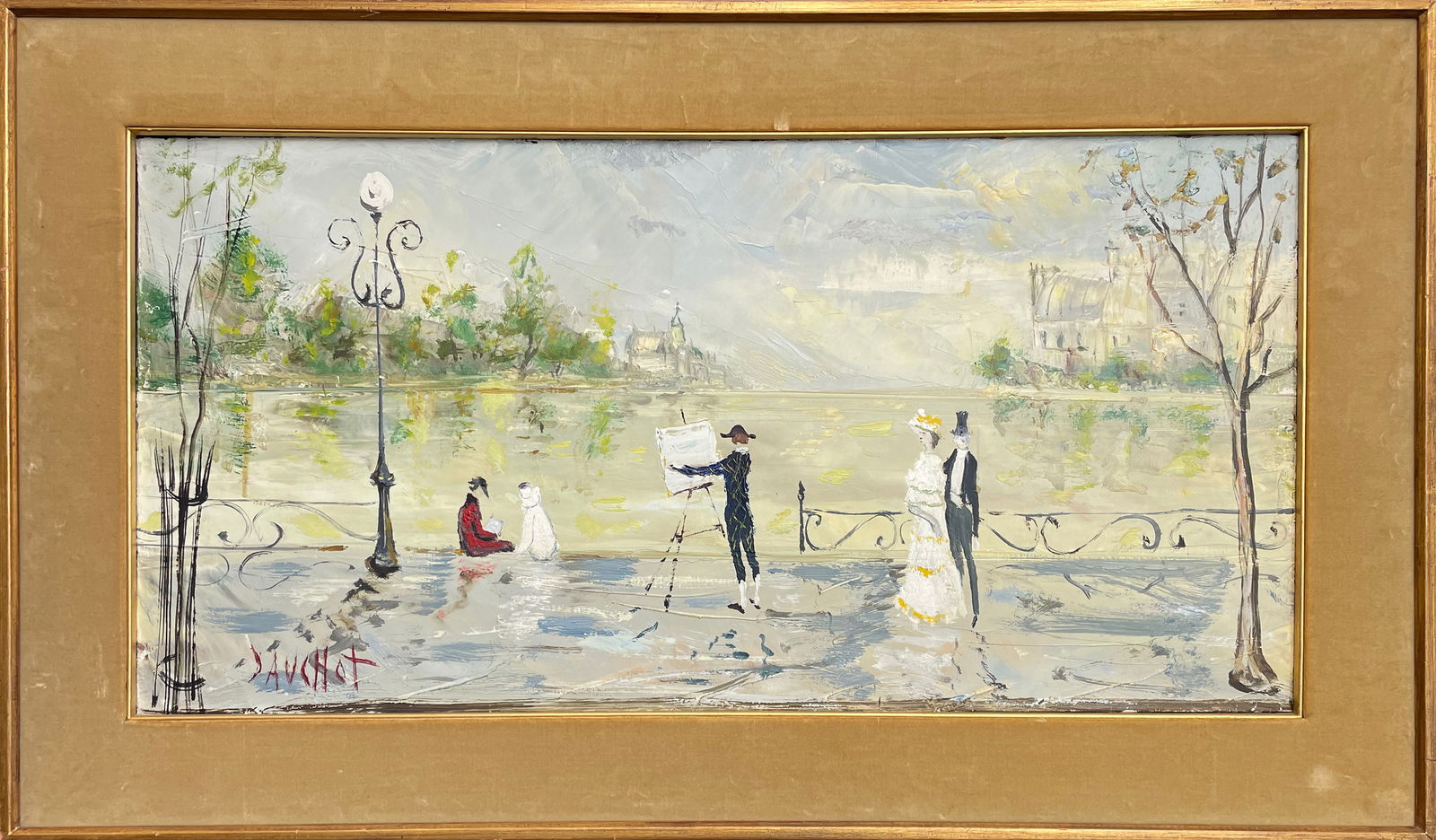 Oil on Canvas, Gabriel DAUCHOT (1927 - 2005), Paris Garden, ca.1950s (1 of 3)