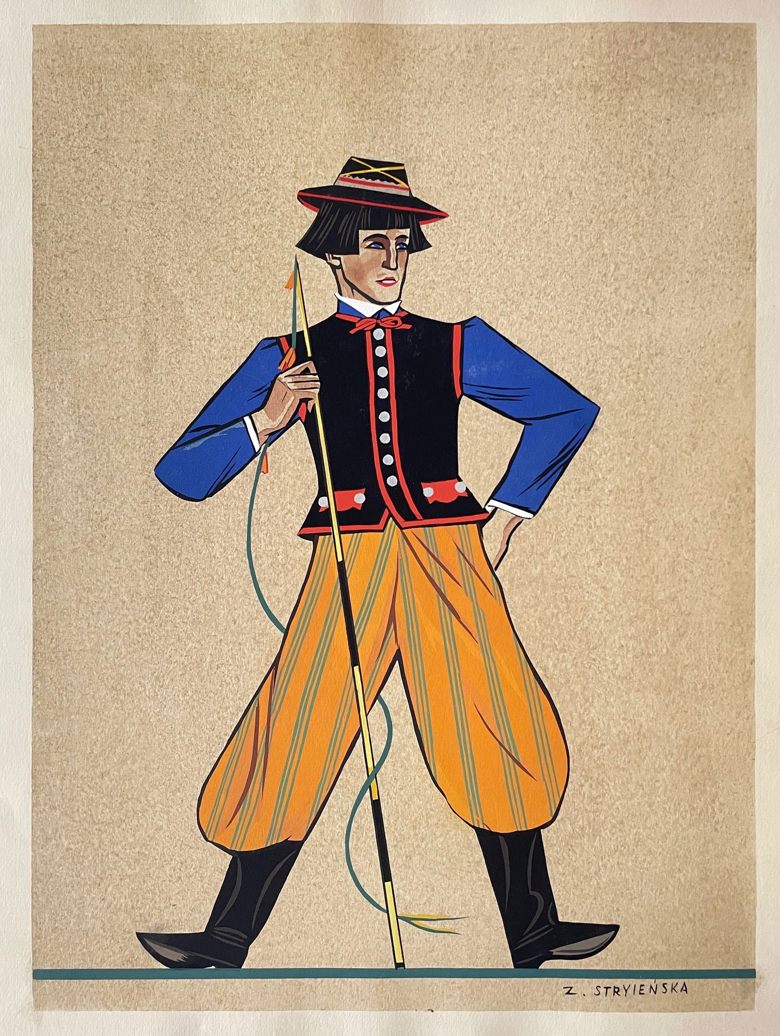 (2) Gouache Stencils,  Zofia Stryjenska (1891 - 1976) (1 of 7)