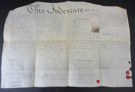 George Washington and Thomas Jefferson signed deed dated January 3, 1792: This historic document bears the signatures of two of America's founding fathers, George Washington and Thomas Jefferson, dated January 3, 1792. As a deed, it represents a legal transfer of property,