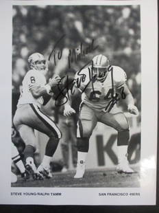 Steve Young San Francisco 49ers Signed Photo, Gridiron Glory Captured: In the realm of American football, few names evoke as much respect and admiration as Steve Young. A quarterback whose unparalleled skill and determination led him to become one of the greatest