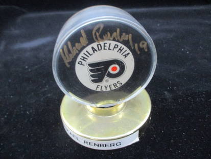 Mikael Renberg Signed Philadelphia Flyers Hockey Puck: In the fast-paced world of ice hockey, few teams command as much loyalty and passion as the Philadelphia Flyers. Known for their fierce competitiveness and unwavering dedication to the game, they