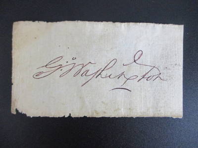 George Washington Signed Cut Signature