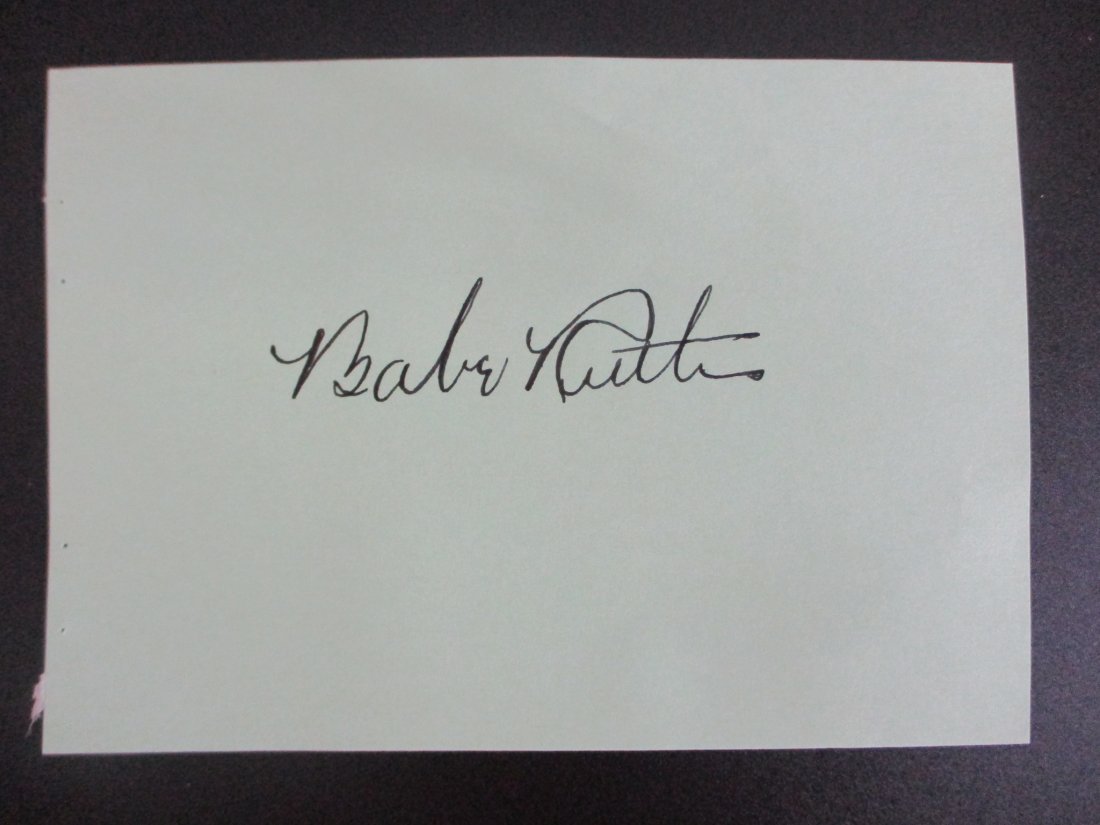 Babe Ruth Signed Autograph Page (1 of 1)