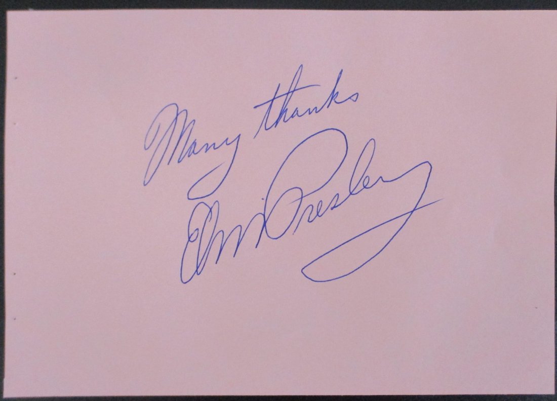 Elvis Pressley Signed Autograph Book Page (1 of 1)