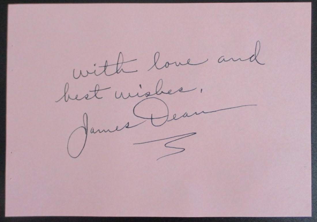 James Dean Signed Autograph Book Page "With Love and Best Wishes" (1 of 1)