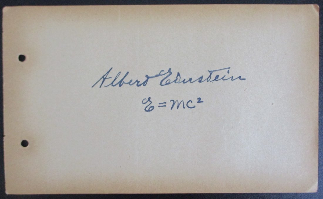 Albert Einstein Signed Autograph Book Page (1 of 1)
