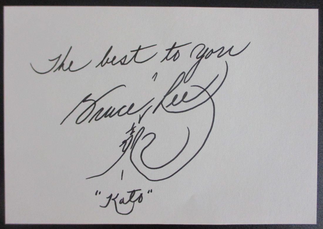 Bruce Lee Signed Autograph Book Page Inscribed  "The Best to You" (1 of 1)