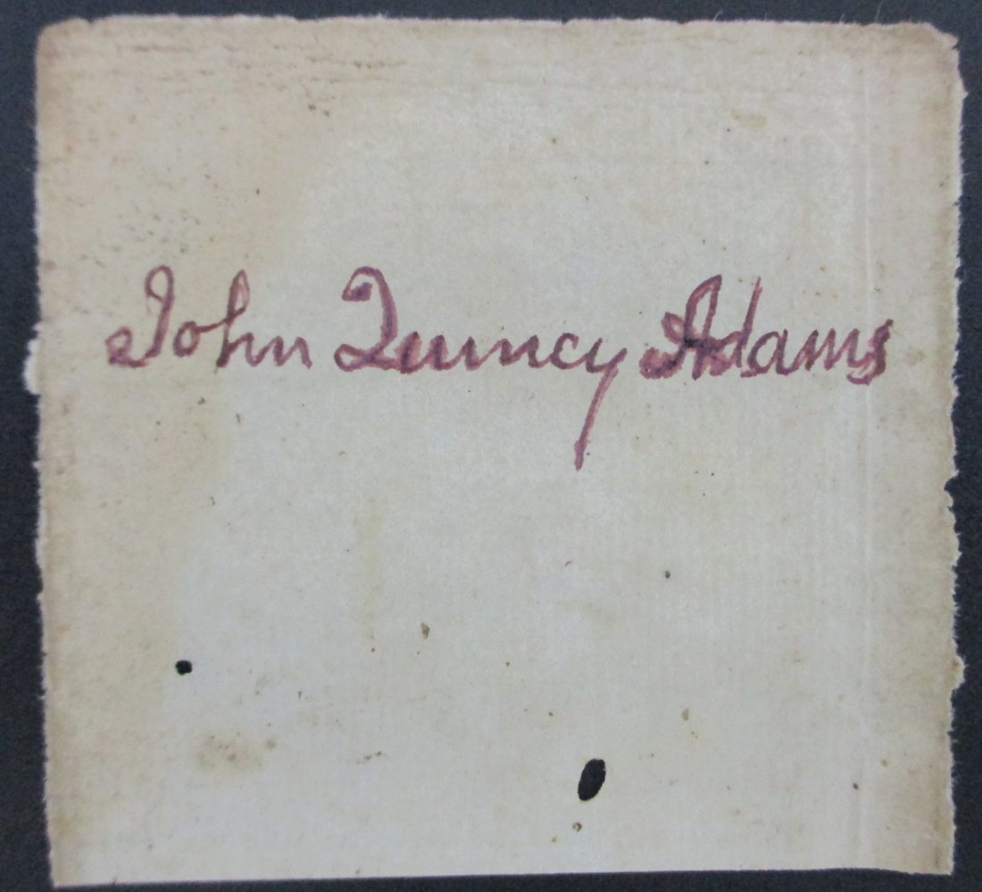 John Quincy Adams Signed Partial Document (1 of 1)