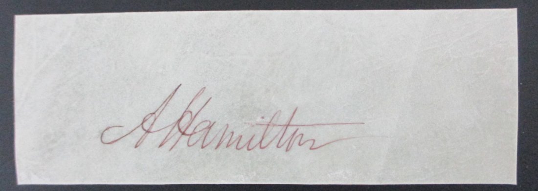 Alexander Hamilton Signed Cut Document (1 of 1)
