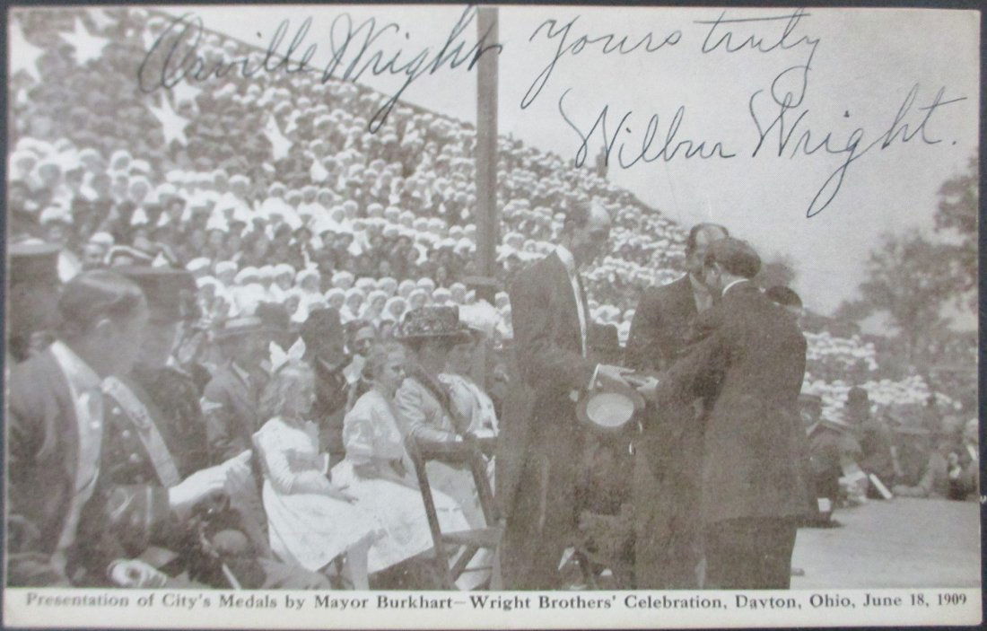 Orville Wright and Wilbur Wright signed photograph, measuring 3 1/2 x 5 1/2 (1 of 1)