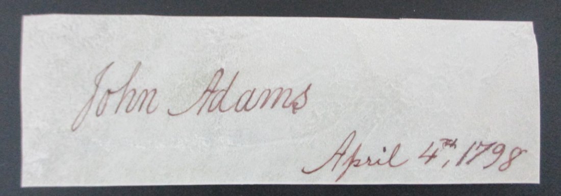 John Adams Signed Cut Document Dated April 4, 1798 (1 of 1)