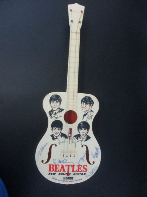 Beatles Signed Selcol Toy Guitar,  Iconic Memorabilia (1 of 6)