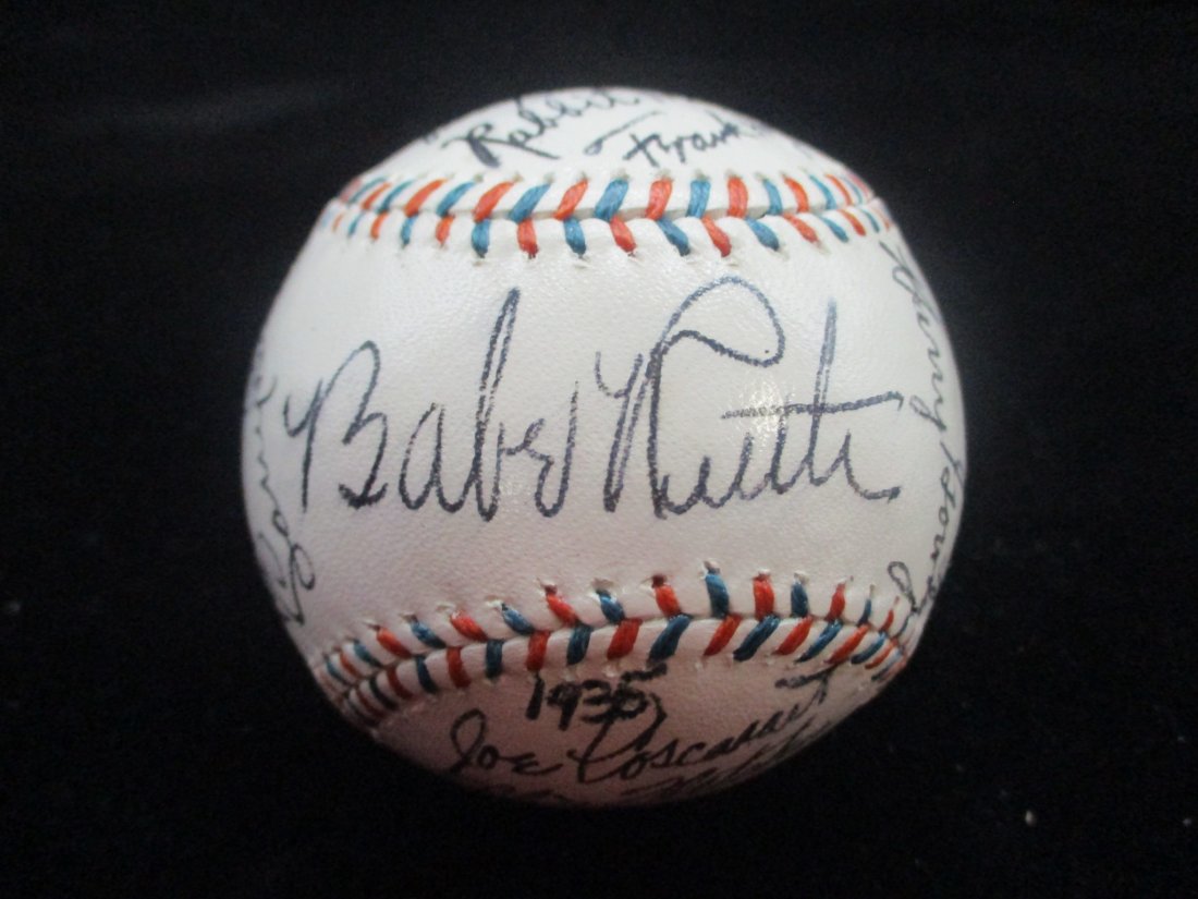 1935 Boston Braves: Signed Baseball from Babe Ruth's Final Year" (1 of 7)