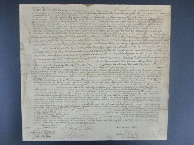 George Washington and Thomas Jefferson Signed Deed (August 29, 1794) (1 of 4)