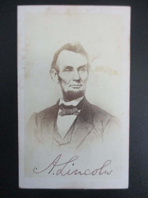 Abraham Lincoln Signed CDV Card (1 of 3)
