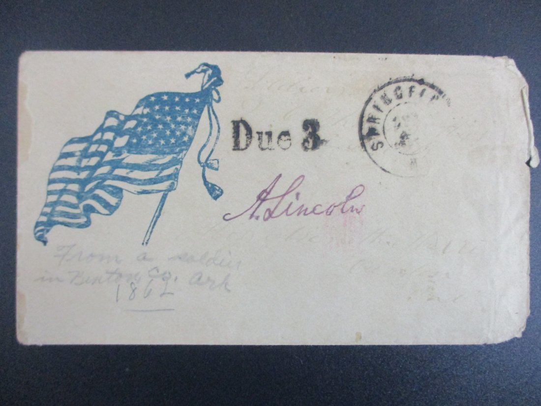Abraham Lincoln Signed Envelope from Benton, Arkansas, 1862: Step into the heart of the Civil War era with this extraordinary Abraham Lincoln signed envelope, postmarked from Benton, Arkansas, in 1862. Bearing the weight of history, this envelope serves as a ta
