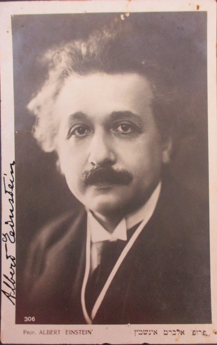 Albert Einstein Signed Postcard (1 of 4)