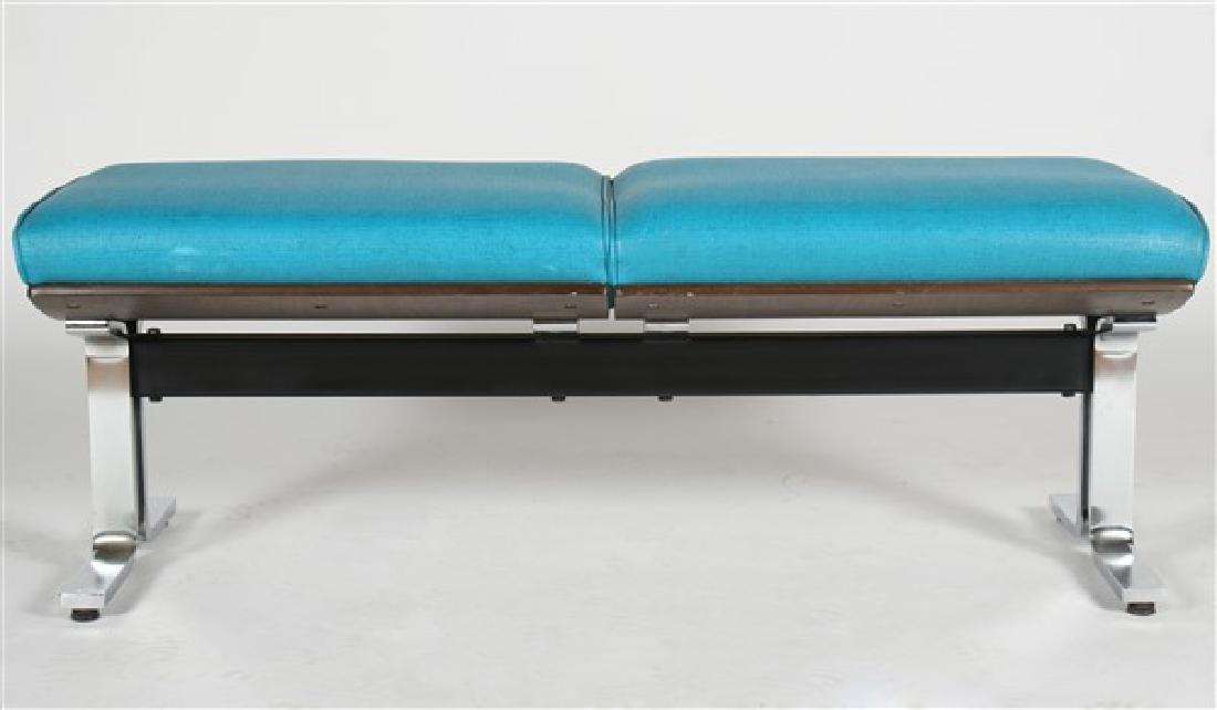 Attrib. to Thonet Chrome/Steel Two-Seat Bench (1 of 3)