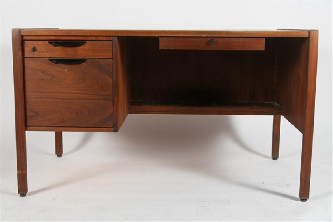 Jens Risom Single Pedestal Desk w/ Drop-Leaf Table (1 of 6)