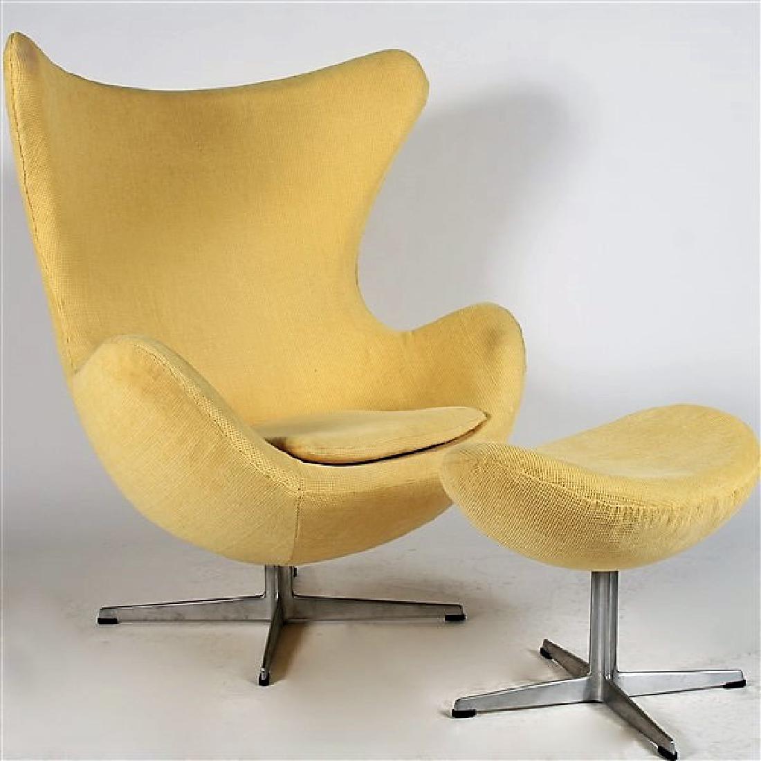 Arne Jacobsen Egg Chair with Foot Stool (1 of 6)