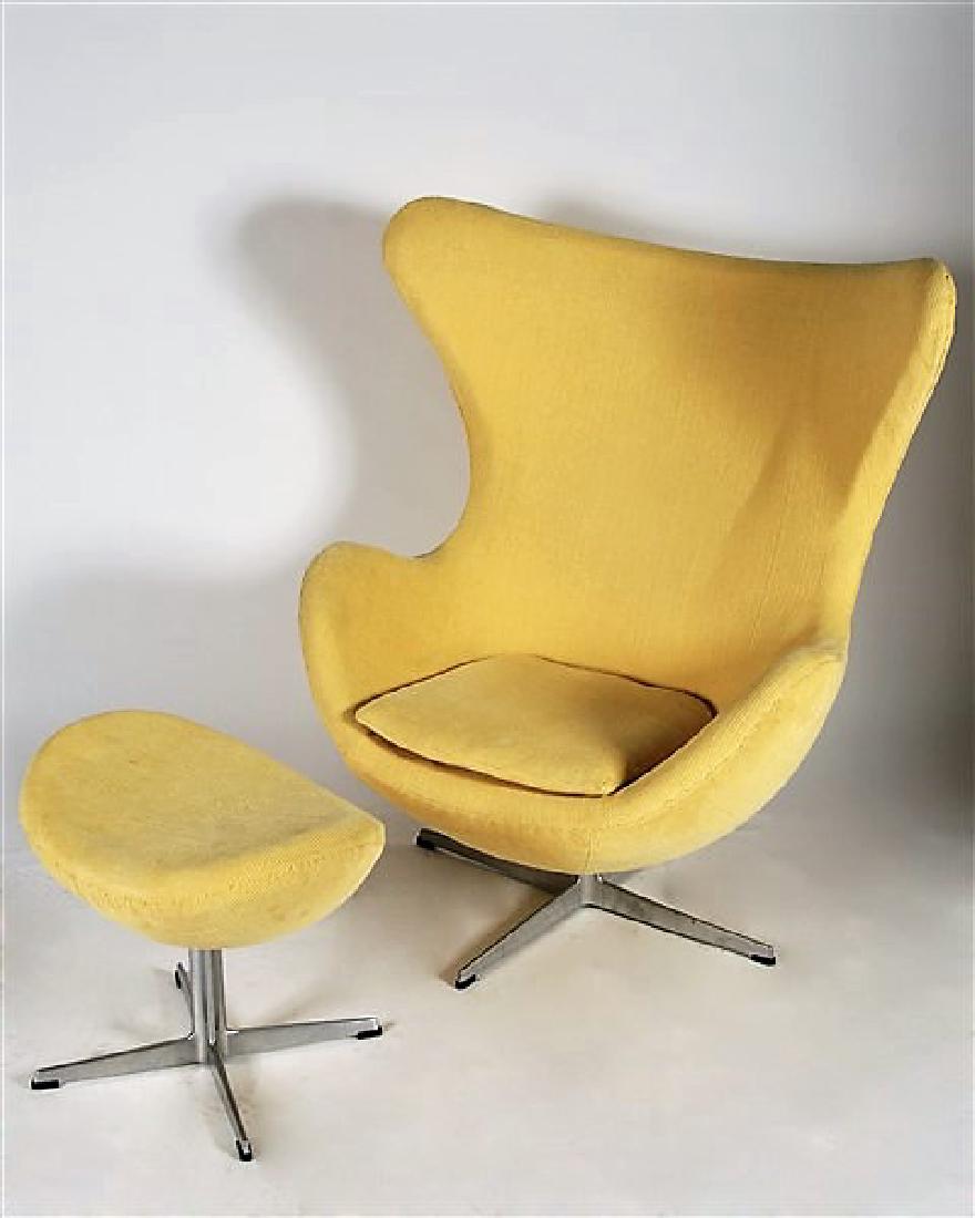 Arne Jacobsen Egg Chair with Foot Stool (1 of 6)