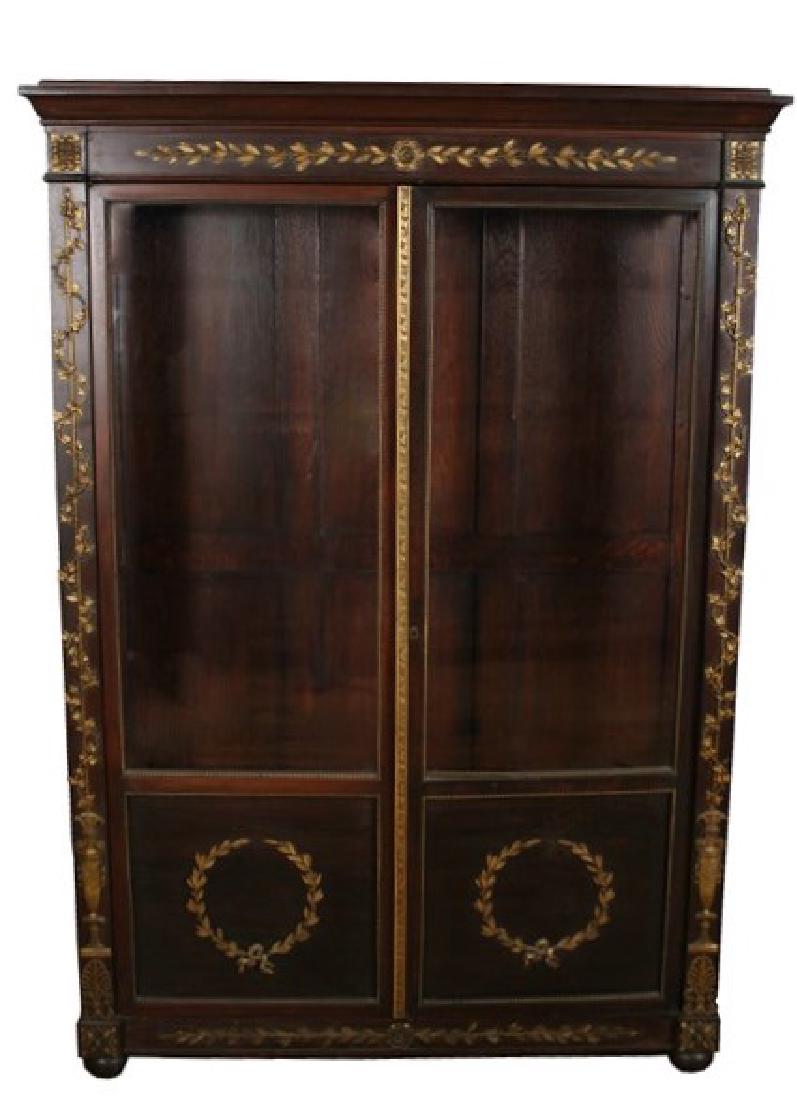 Empire Style Mahogany Brass Mounted Cabinet (1 of 9)