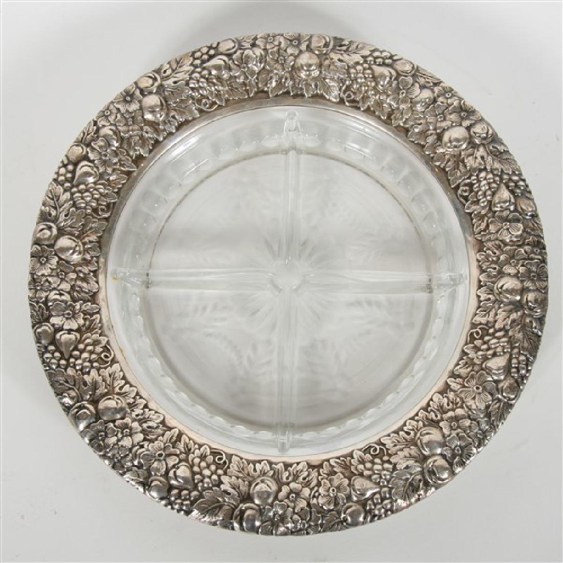 Glass and Sterling Silver Divided Dresser Tray (1 of 5)