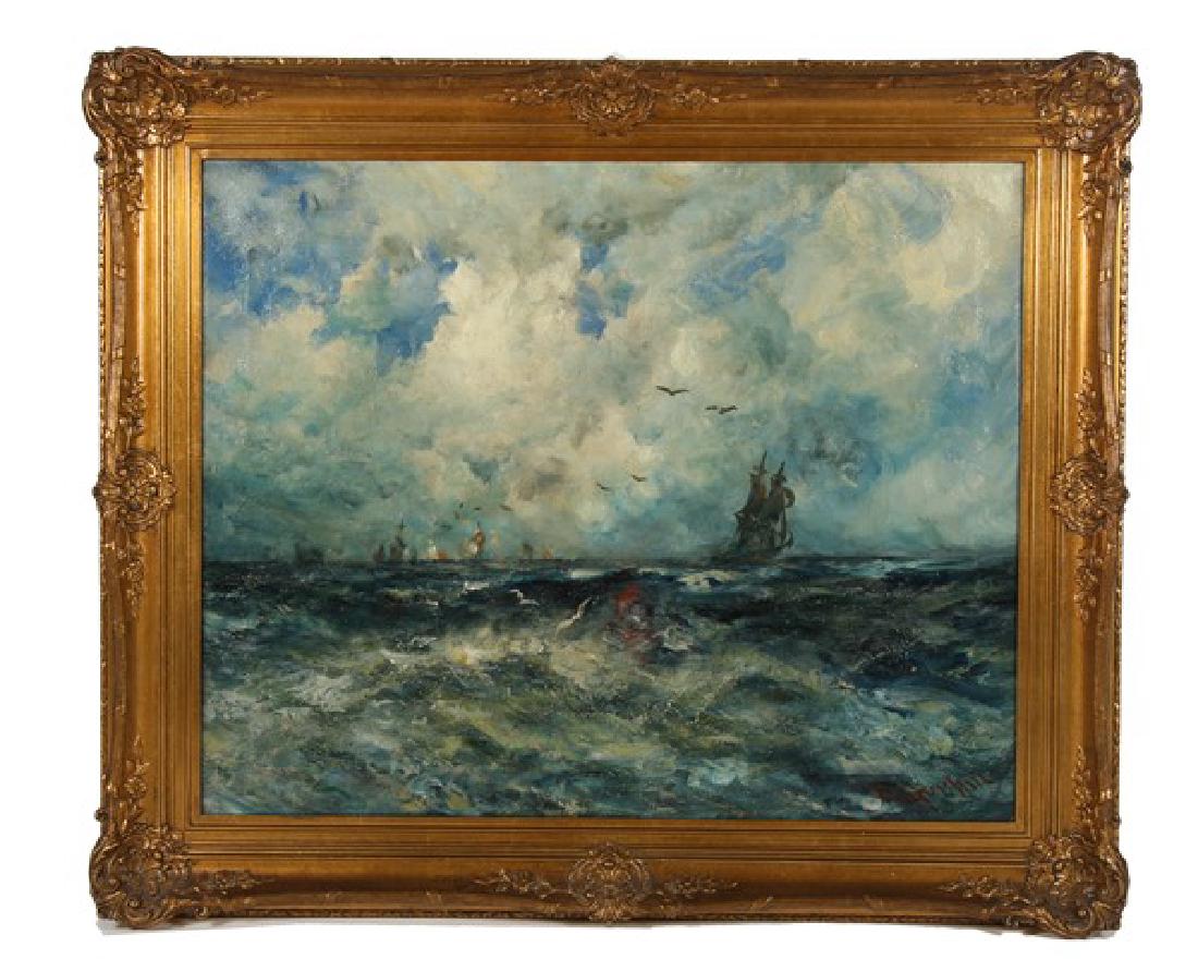 Robert Hopkin (American, 19th C), "The Harbor Bar" (1 of 5)