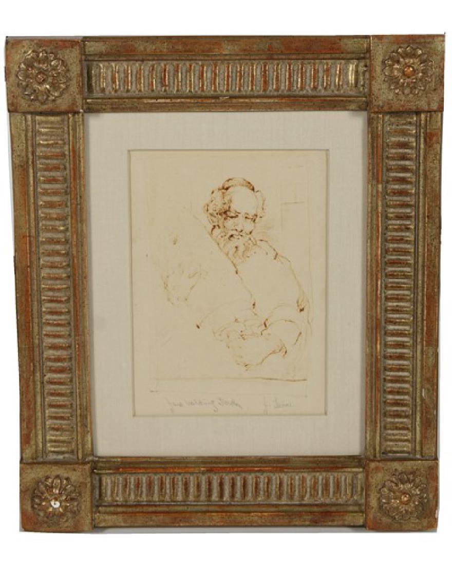 Jack Levine (American), "Jew Holding Torah" (1 of 4)