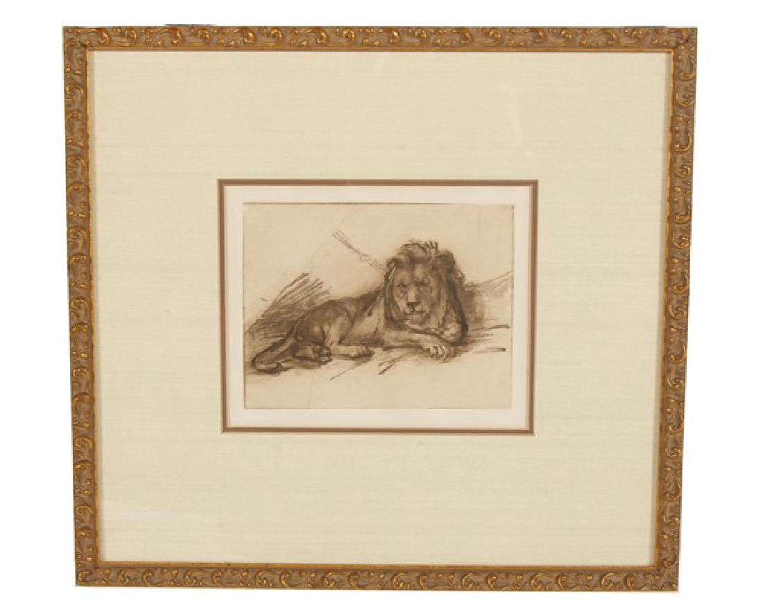 J.S. Lewis (19th C.), "The Lion" (After Rembrandt) (1 of 3)