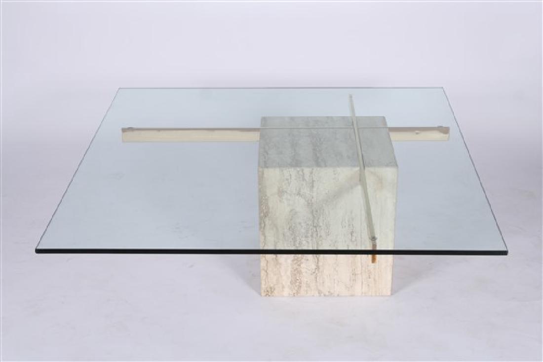 Attributed to Artedi, Stone & Glass Side Table (1 of 7)
