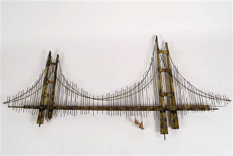 C. Jere, Golden Gate Bridge Metal Wall Sculpture