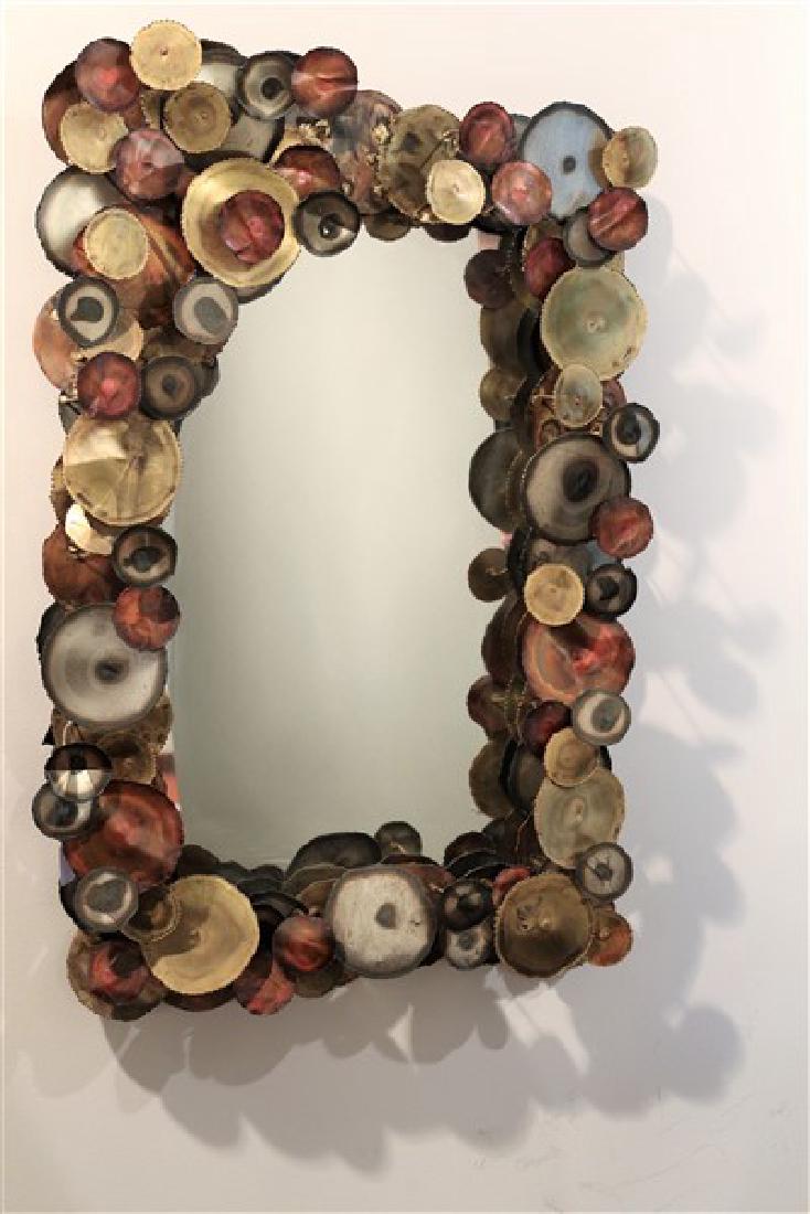 Style of C. Jere Metal Framed Mirror (1 of 5)