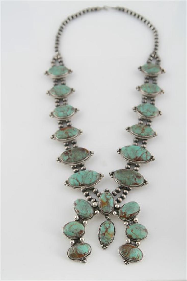 Cadman, Sterling Silver Turquoise Necklace (1 of 5)