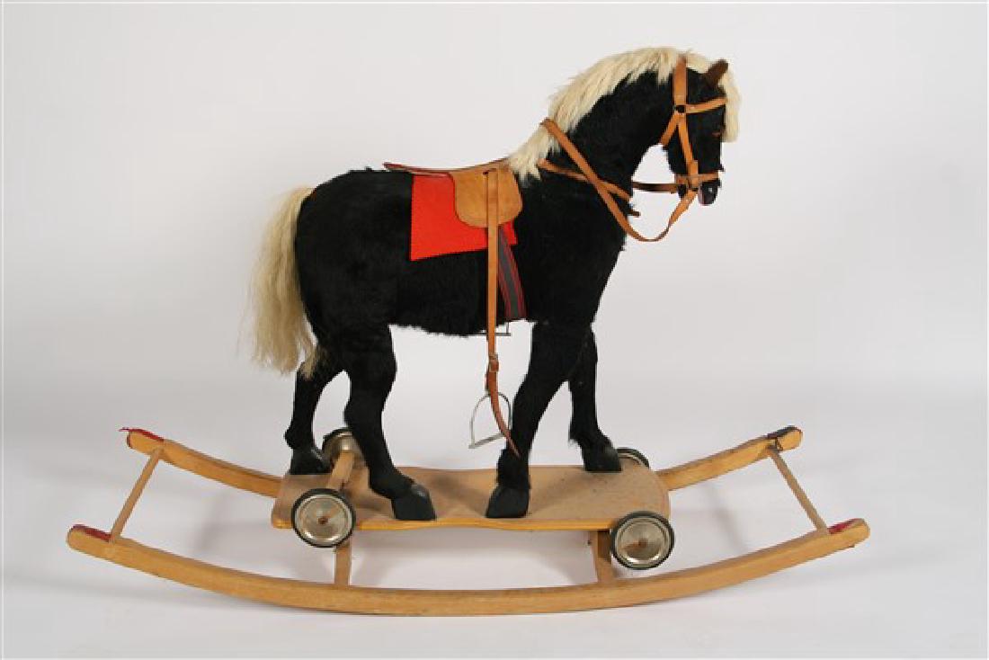 Mohair Platform Rocking Horse (1 of 5)
