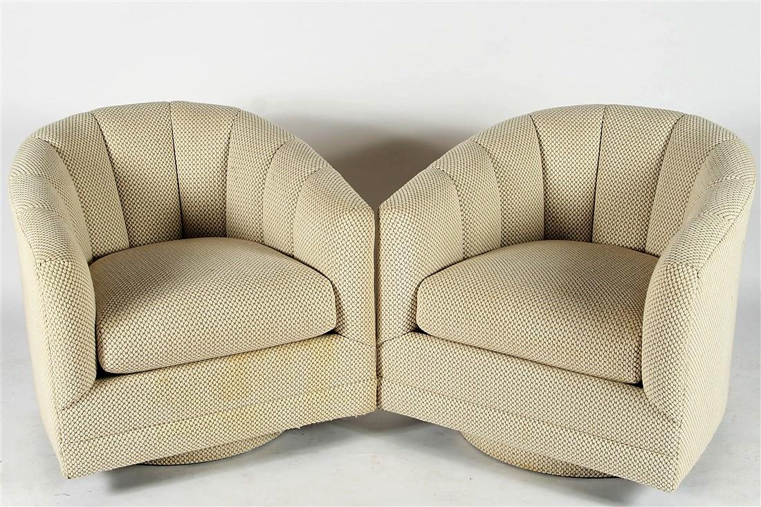 Attrib. to Milo Baughman, Pair of Swivel Chairs (1 of 5)