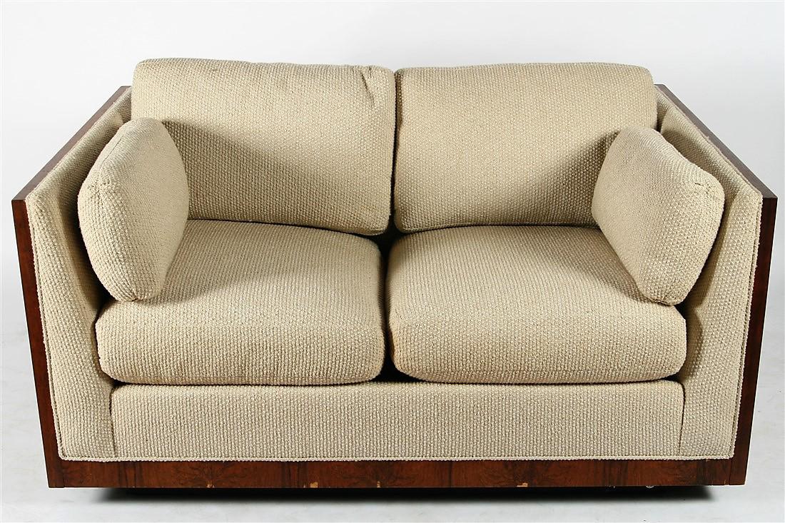 Style of Milo Baughman Floating Case Loveseat (1 of 8)