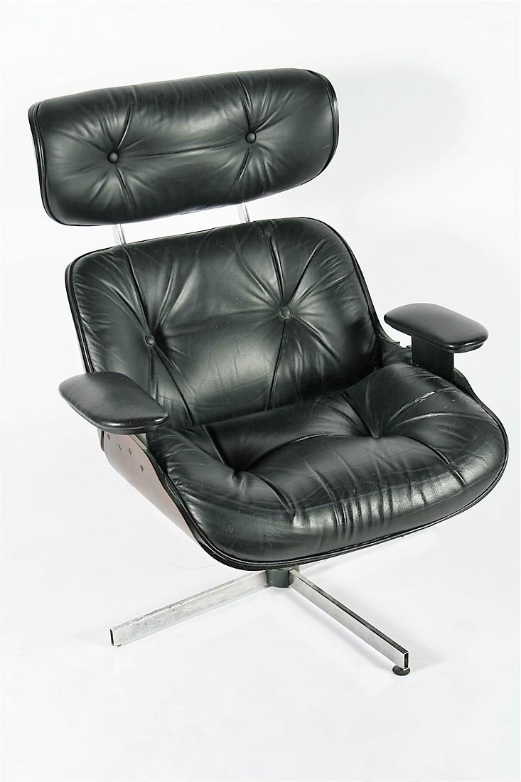 Plycraft, Eames-Style Black Lounge Chair (1 of 5)