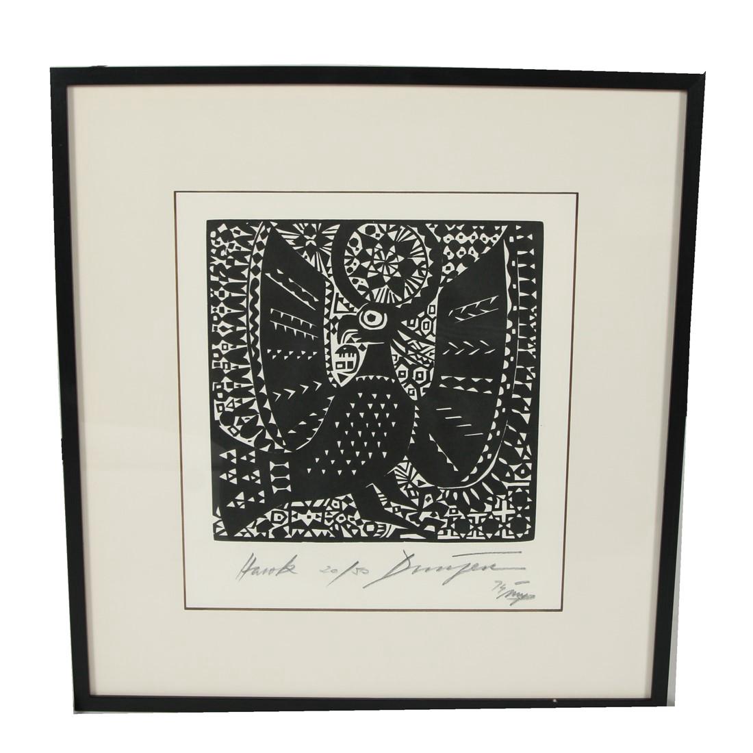 Joseph Domjan (American, b. 1907), "Hawk" (1 of 4)