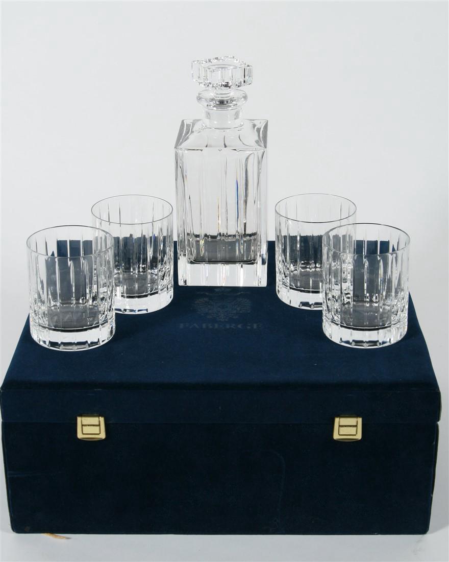 Faberge, Crystal Pavilion Decanter & Glass Set (1 of 9)