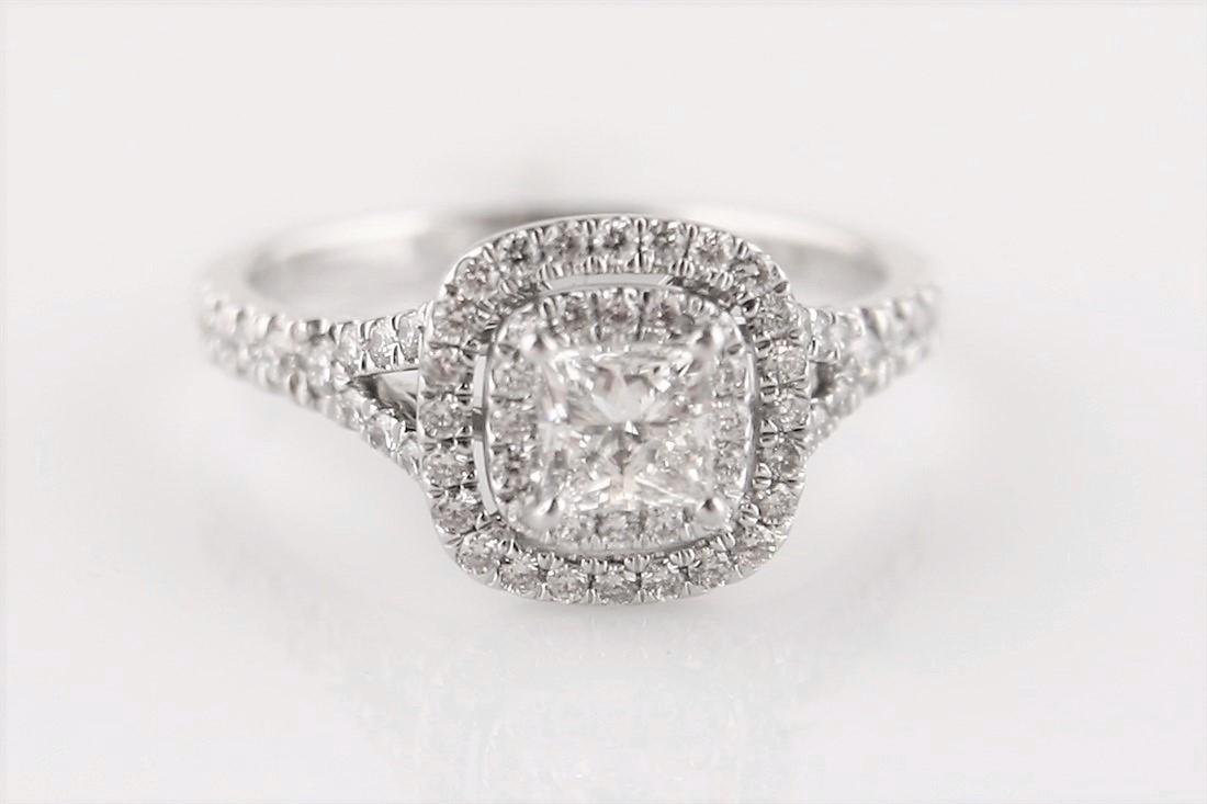 14k White Gold .54 ct Diamond Princess Cut Ring (1 of 9)