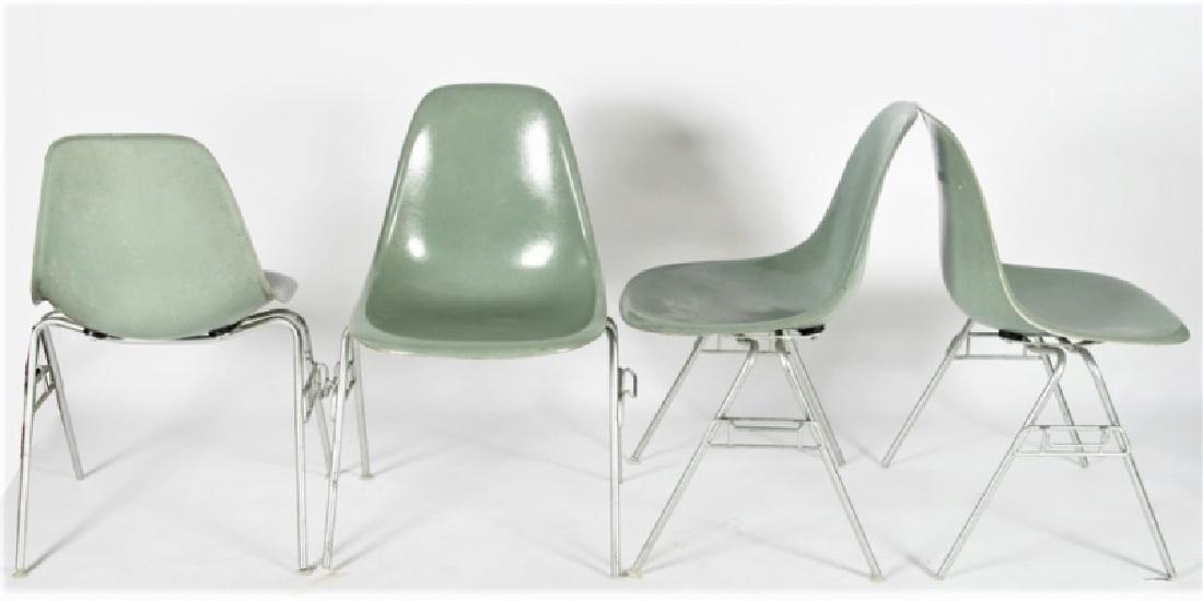 Lot of Four Gray Herman Miller DSS Stacking Chairs (1 of 3)