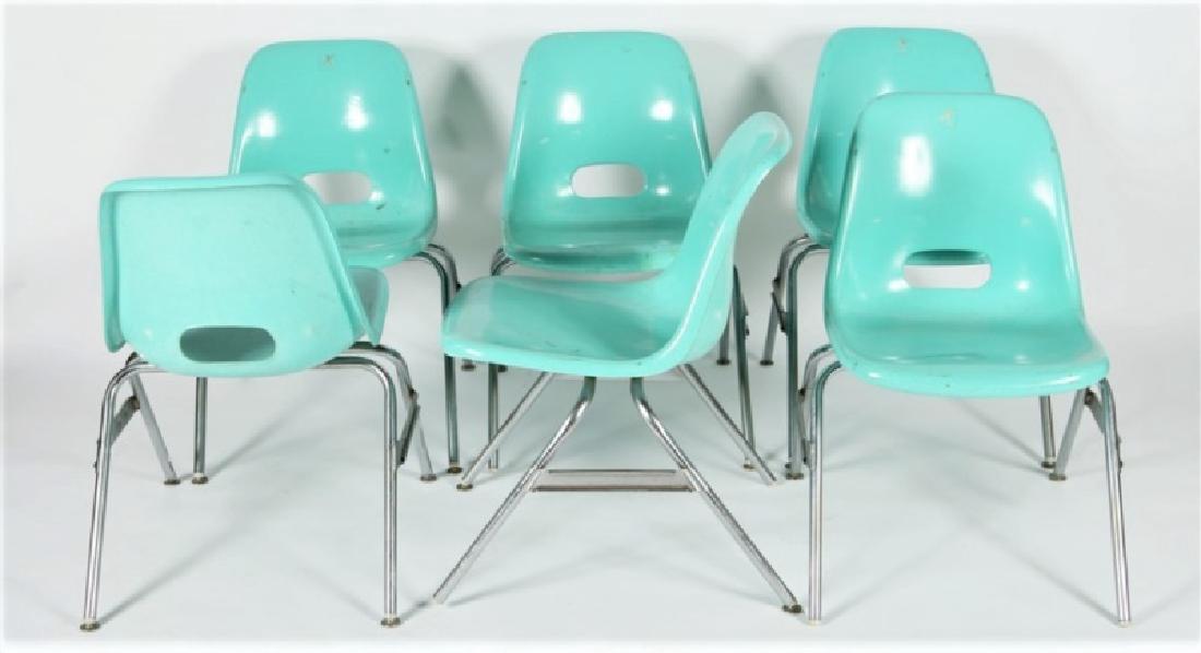 Krueger, Six Teal Shell Chairs (1 of 2)