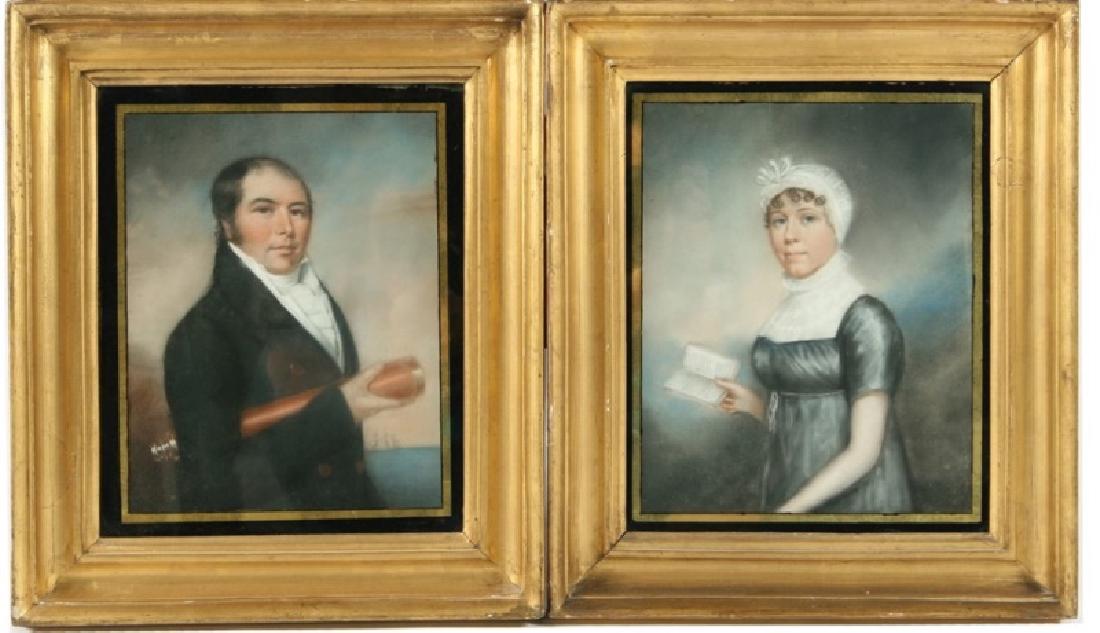 Pair of American Pastel Portraits (1 of 4)