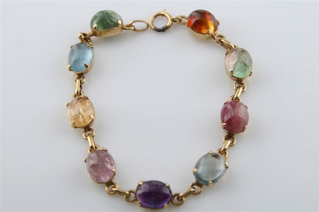 14k Yellow Gold Lady's Multi-Stone Bracelet (1 of 4)