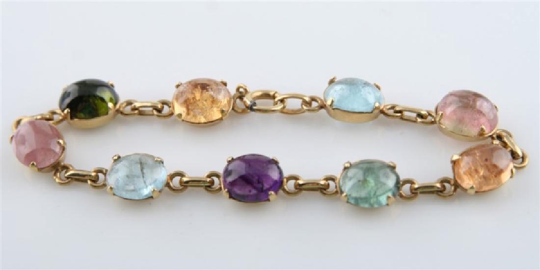 14k Yellow Gold and Multi-Stone Bracelet (1 of 5)
